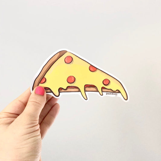 Pizza, Pizza - Die-Cut Vinyl Decal Sticker - Pizza Pie, Pizza Slice, Pepperoni Pizza, Pizza Sticker, Cheese Pizza