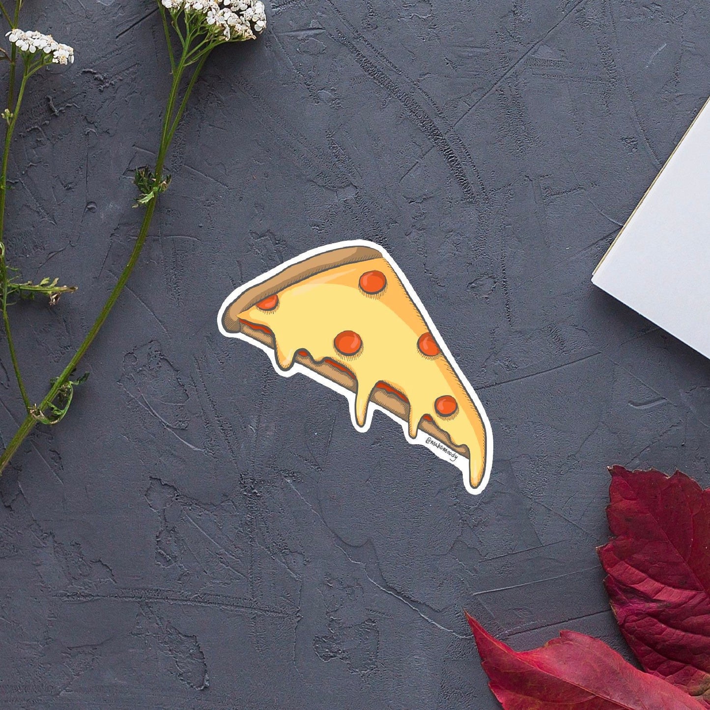 Pizza, Pizza - Die-Cut Vinyl Decal Sticker - Pizza Pie, Pizza Slice, Pepperoni Pizza, Pizza Sticker, Cheese Pizza