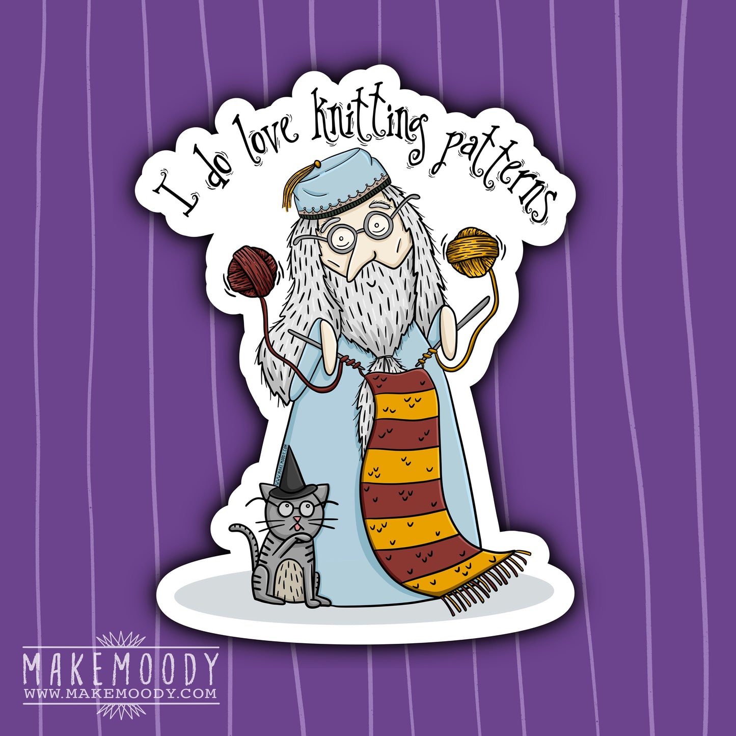 Wizard Knitting TOTE BAG - Tote Bag - Boy Wizard Tote Bag, Old Wizard –  MakeMoody