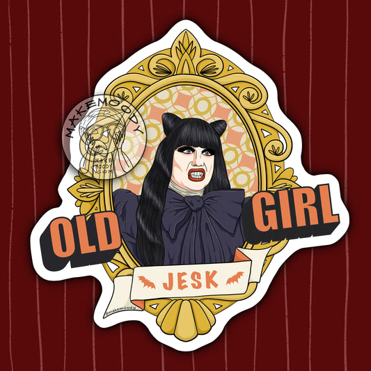 What We Do In The Shadows and New Girl Mashup STICKER - Vinyl Sticker - Jesk Sticker, WWDITS Sticker, New Girl Sticker, Nadja Sticker, Jess