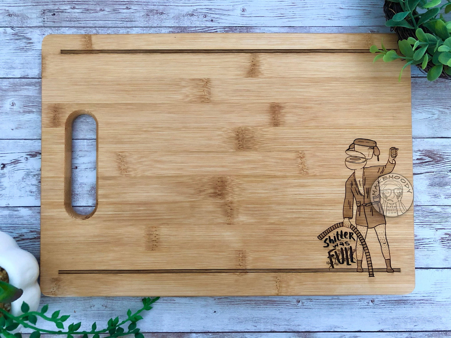 Christmas Vacation Cousin Eddie CHARCUTERIE BOARD -Cutting Board- Clark Griswold Gift, Christmas Gift, Shitters Full Gift, Cousin Eddie Gift