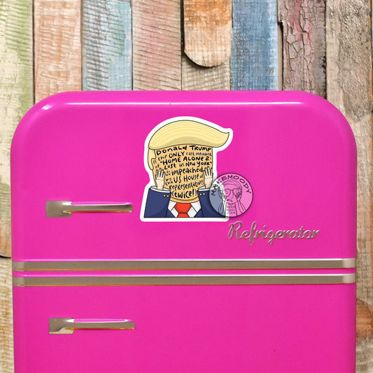 Trump Impeachment MAGNET - Fridge Magnet - Trump Home Alone Magnet, Vote Blue Magnet, Democrat Magnet, Impeach Magnet, Liberal Magnet