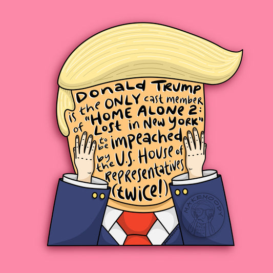 Trump Impeachment STICKER - Vinyl Decal Sticker - Trump Home Alone Sticker, Vote Blue Sticker, Democrat Sticker, Impeach Sticker, Liberal