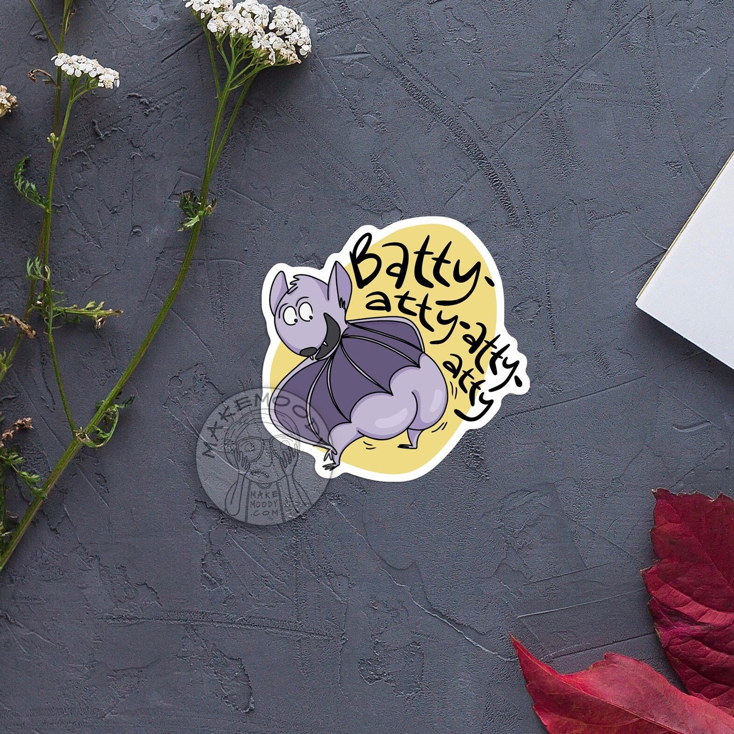 Bat Twerking STICKER - Vinyl Decal Sticker - Bat Sticker, Spoopy Bat Sticker, Stallion Sticker, Bodyodyody Sticker, Twerking Sticker