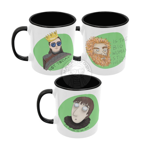 Game of Thrones MUG SET -Coffee Mug- Arya Stark Mug, Tormund Giantsbane Mug, Bran Stark Mug, Arya Mug, Tormund Mug, Bran Mug, Winterfell Mug
