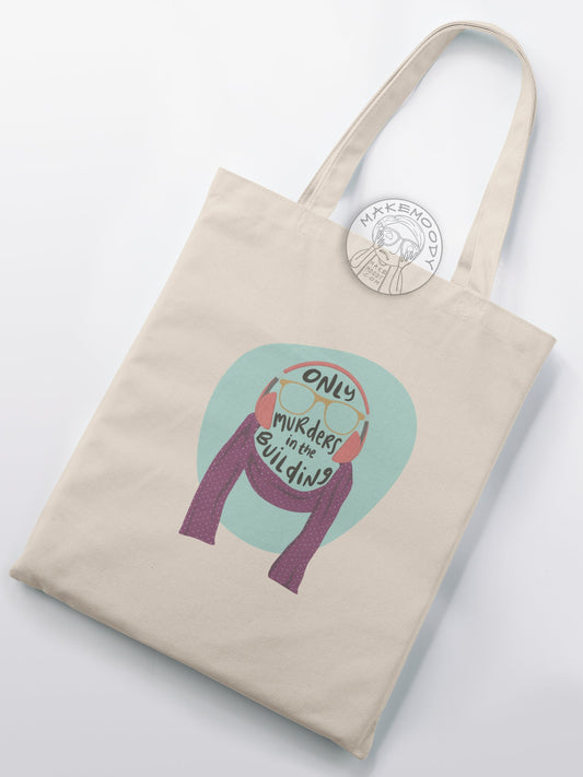 Only Murders in the Building TOTE BAG - Canvas Tote Bag - OMITB Tote, Steve Martin Tote, Martin Short Tote, Selena Gomez Tote, True Crime