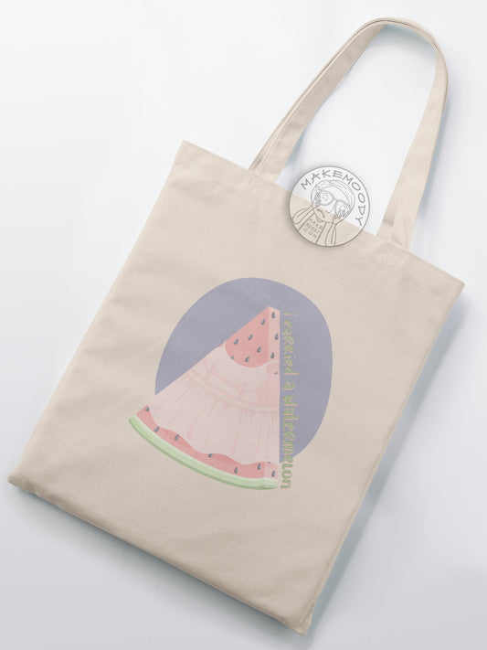 Dirty Dancing Watermelon TOTE BAG - Tote Bag- I Carried A Watermelon Tote Bag, Dirty Dancing Tote Bag, Nobody Puts Baby in a Corner Tote Bag