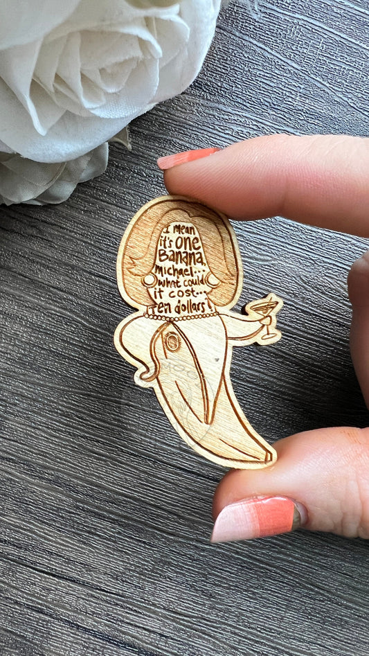 Arrested Development Lucille Bluth PIN - Lapel Pin - It’s One Banana Michael Pin, Bluth Pin, Bluth Banana Pin, Banana Stand Pin, Bluth Co