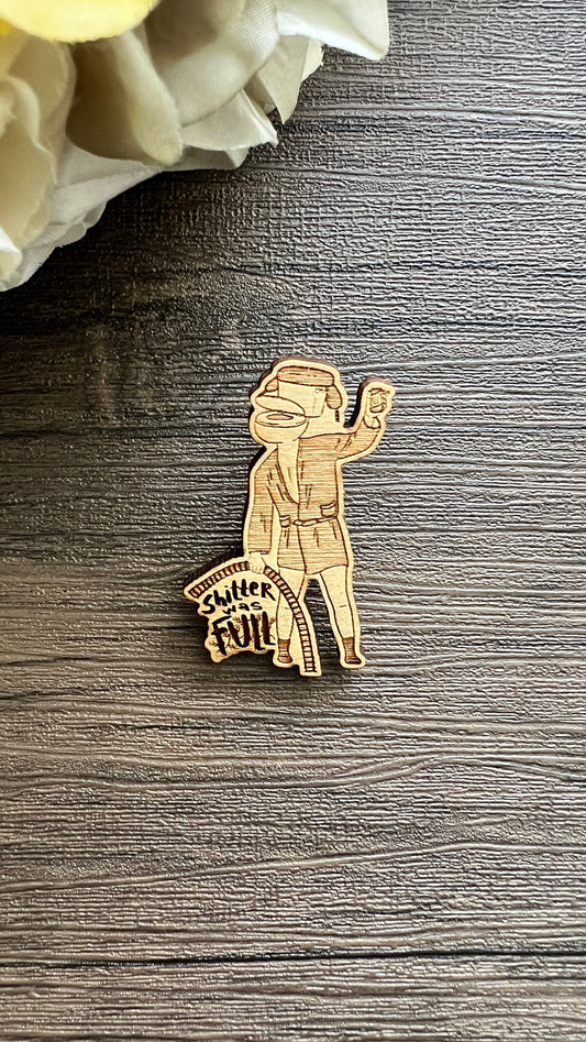 Christmas Vacation Cousin Eddie PIN - Lapel Pin - Clark Griswold Pin, Shitters Full Pin, Christmas Vacation Pin, Chevy Chase Pin, 80s Movie