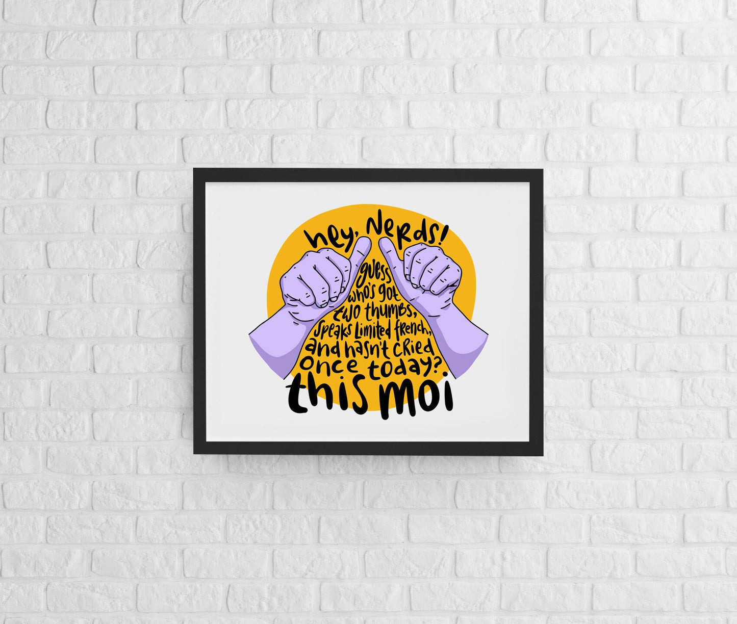 30 Rock This Moi ART PRINT - Wall Art - Two Thumbs Art Print, Liz Lemon Art Print, 30 Rock Art Print, Tina Fey Art Print, Limited French Art