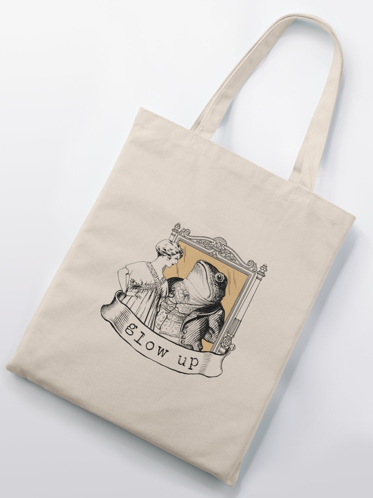 Glow Up TOTE BAG - Tote Bag - Feminist Gift, Feminism Gift, Cool Girl Gift, Toad Gift, Glow Up Gift, Self Love Gift, Empowerment Gift